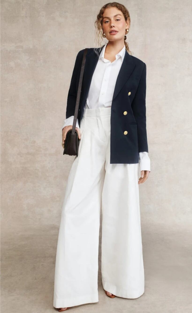 Derek Lam 10 Crosby Navy Walter Blazer Women Size 8